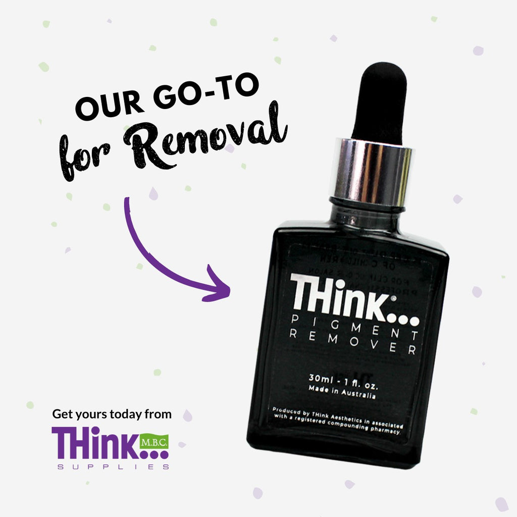 THink Pigment Remover for Cosmetic Tattoo Removal, developed by THink Aesthetics. Distributed by THink MBC Cosmetic Tattoo Supplies